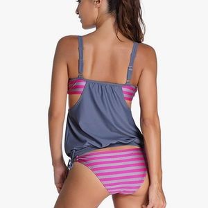 EUC! Medium Dokotoo Tankini Top Bikini Swimwear,(US 6-8) Rose